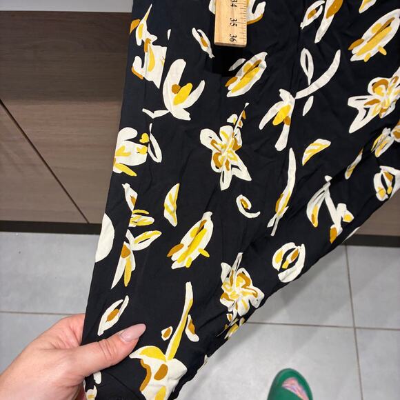 NWT Mango Black Floral Belted Shirt Midi Dress Small - Picture 13 of 14